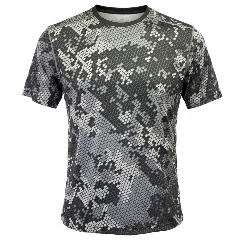 Nike Pro Combat Dri-FIT Grey Snakeskin Camo Fitted Shirt Mens 3XL (B38)
